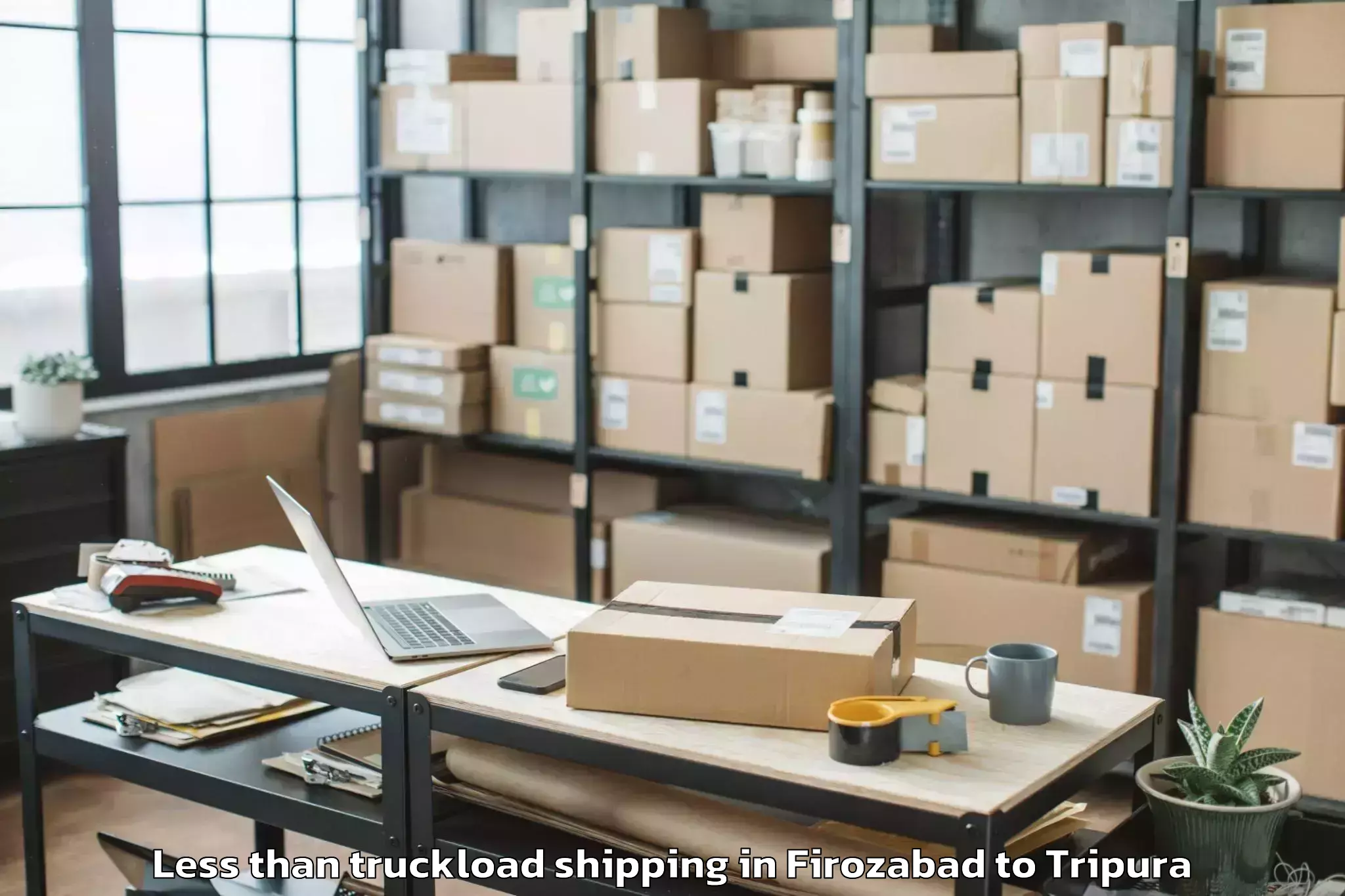 Book Firozabad to Amarpur Less Than Truckload Shipping Online